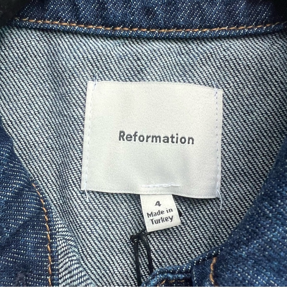 Reformation Arella Denim Mini Dress - Size 4 - NWT - Picture 6 of 9